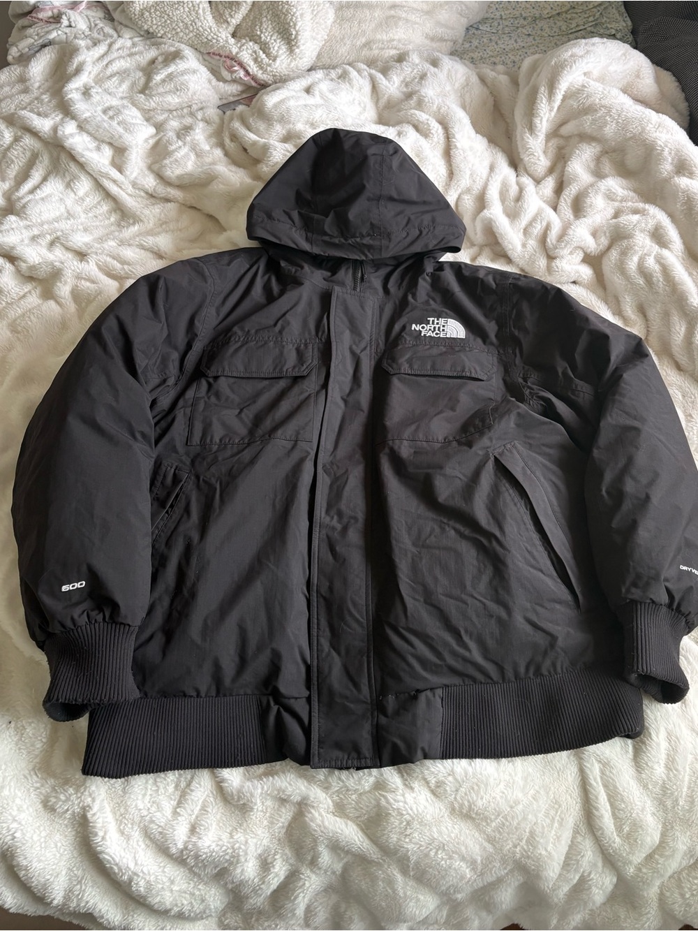The North Face Black Hooded 600 Dry Vent Puffer Jacket